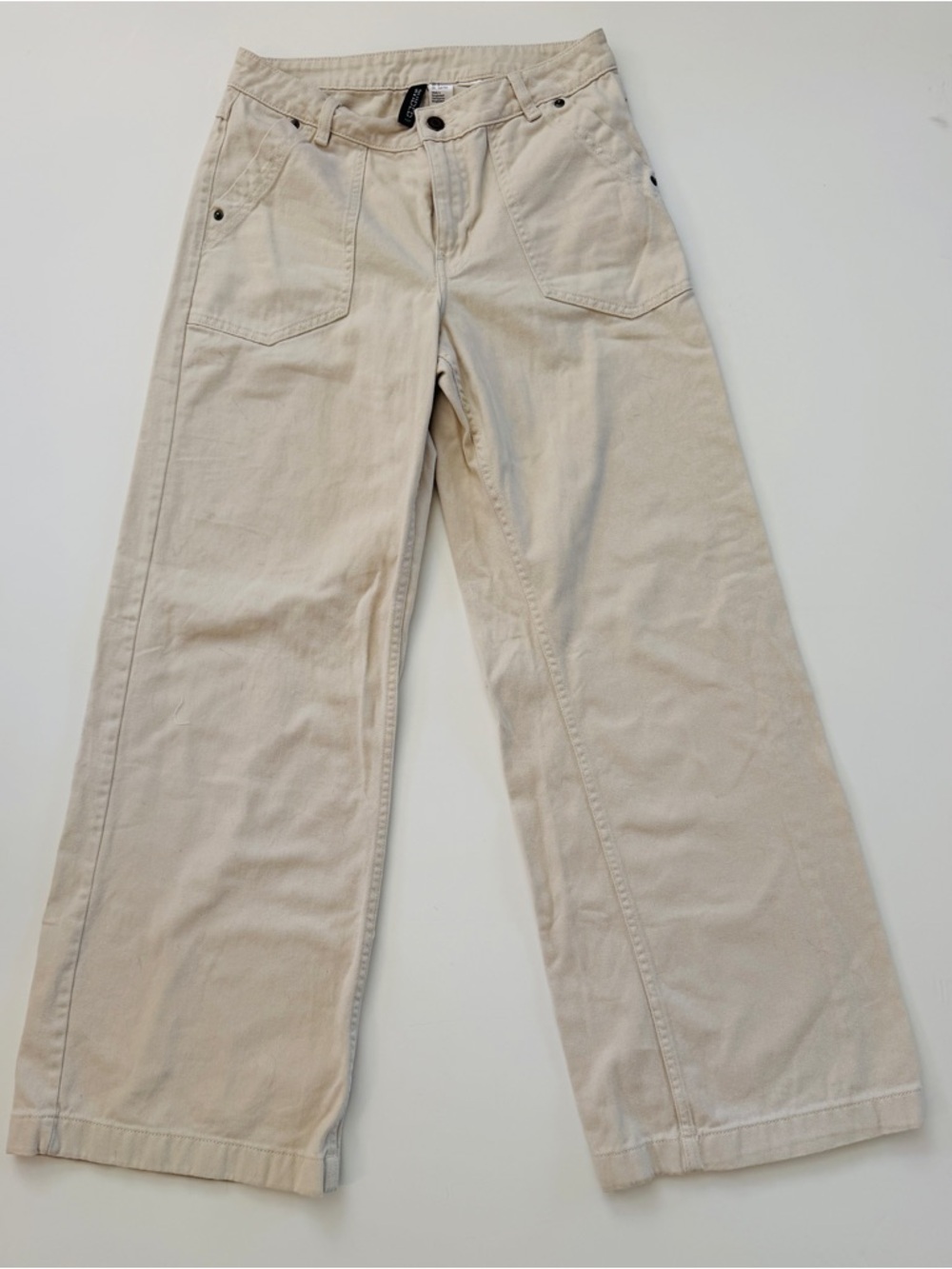 Women’s Wide-Leg Casual Pants in Cream